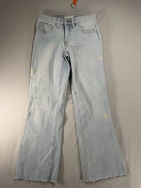 Women’s Lucky Brand Hayden Skinny Embroidered Daisies Blue Jeans Size 2/26 #881